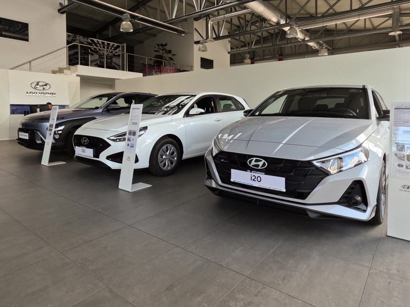 Hyundai modellek a siófoki bemutatóteremben